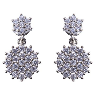 Silver sharon crystal earrings